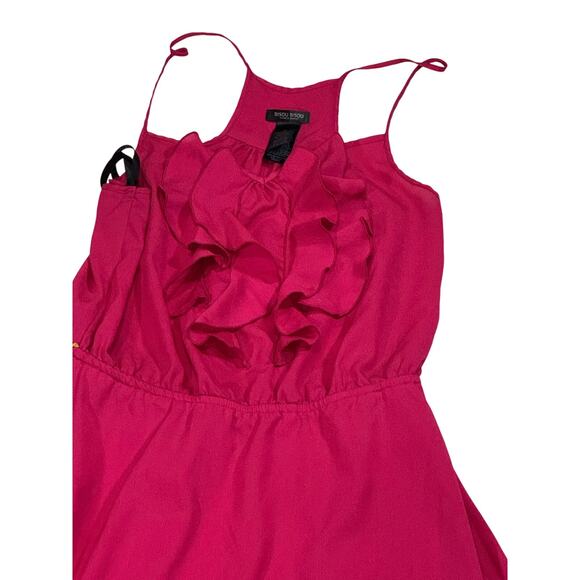 Bisou Bisou Fuschia High Low Ruffled Dress Size 10 - Picture 2 of 5